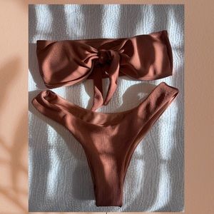 Tan Bandeau Bikini